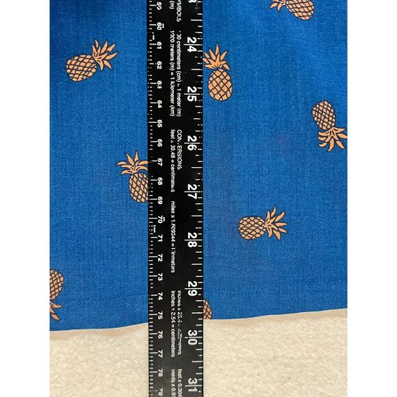 Men Campia Blue Pineapple All over Print Hawaiian Shirt Button Down XL EUC - Picture 4 of 7